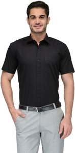 Being Fab Men's Solid Casual Black Shirt