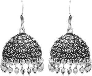 Voylla Artificial Classic Oxidized Brass Jhumki Earring