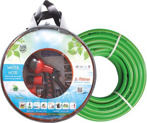 AquaHose Water Hose Set Green 7.5mtr (12.5mm ID) Hose Pipe