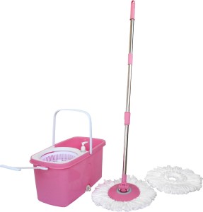 WCSE Spin & Built in Wringer pink Wet & Dry Mop