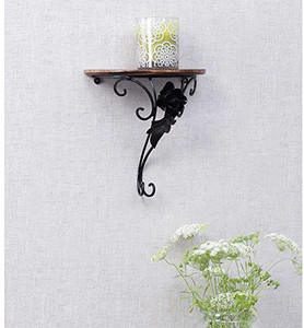 Onlineshoppee Wall Rack Bracket/Shelf Fancy Design Wooden Wall Shelf
