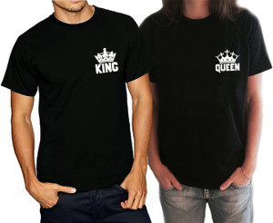 Frenemy Self Design Men & Women Round Neck Black, White T-Shirt