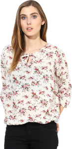 Mayra Party 3/4th Sleeve Printed Women's Multicolor Top