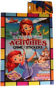 Funcart Sofie the Princess coloring book with crayons.