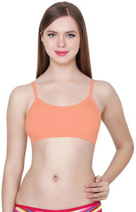 Apraa Women's, Girl's Bralette, Full Coverage, Sports, Balconette Orange Bra