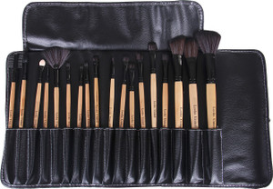 Looks United Cosmetic Makeup Brush Set With Leather Pouch