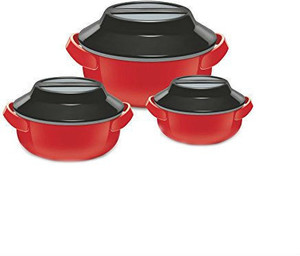 Shrih Microwave Safe Pack of 3 Casserole Set