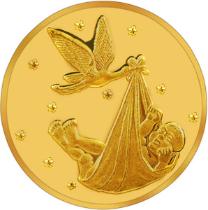 RSBL BIS Hallmarked Baby Jesus 24 (995) K 10 g Yellow Gold Coin