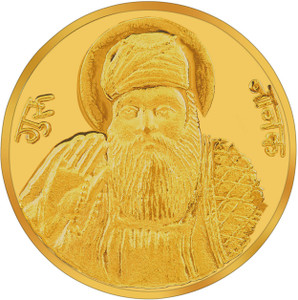 RSBL BIS Hallmarked Guru Nanak 24 (995) K 10 g Yellow Gold Coin