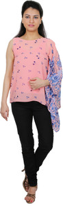 Express 2 Impress Casual Full Sleeve Printed Women's Pink Top