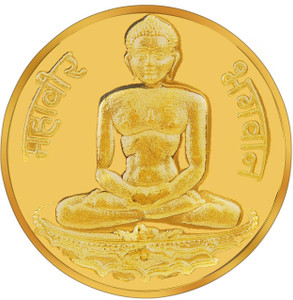 RSBL BIS Hallmarked Mahavir 24 (995) K 10 g Yellow Gold Coin