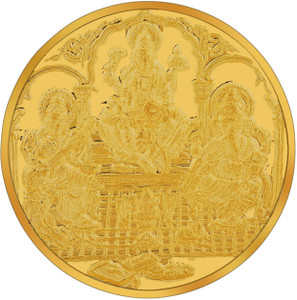 RSBL BIS Hallmarked Lakshmi ,Ganesh & Saraswati Precious 24 (995) K 10 g Yellow Gold Coin