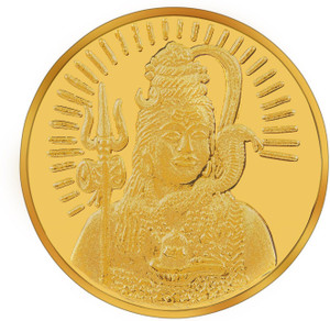 RSBL BIS Hallmarked Lord Shiva Precious 24 (995) K 10 g Yellow Gold Coin
