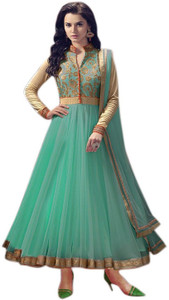 Shital Fashion World Net Embroidered Semi-stitched Salwar Suit Dupatta Material