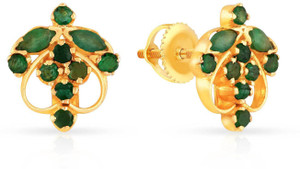 Emerald earrings malabar sale gold
