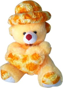 Smartoys 2 Feet Yellow Teddy Bear with Cap  - 60 cm
