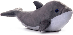 Manoj Enterprises Fashionble Gift Soft Stuff Pet Dollphin 26 Cm Grey Color - 16 inch