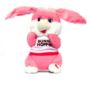 HALO NATION Hopping Bunny Plush Musical Toy Battery Operated Soft Toy - 34 cm