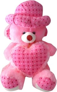 Smartoys 2 Feet Pink Teddy Bear with Cap  - 60 cm