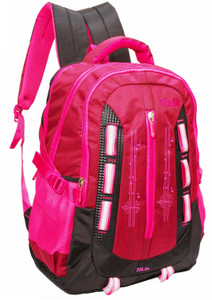 Gleam Fashion Multicolour School College Bag Pink Black 30 L Gleam Fashion Multicolour School College Bag Pink Black 30 L Backpack