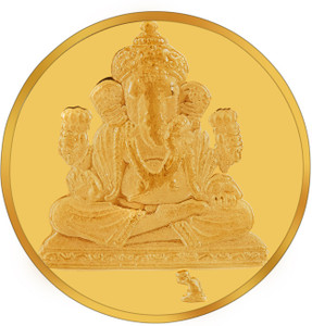 RSBL BIS Hallmarked Ganesh Precious 24 (995) K 5 g Yellow Gold Coin