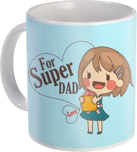 sky trends gift for father printed ceramic coffee best present for his anniversary/birhday atp-035 ceramic mug(350 ml)