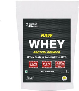 Healthvit Fitness Unflavoured Whey Protein Concentrate 80% (Raw Whey) Whey Protein