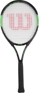 wilson blade team green, black strung tennis racquet(pack of: 1, 265 g)
