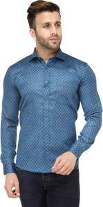 Being Fab Mens Geometric Printed Casual Shirt