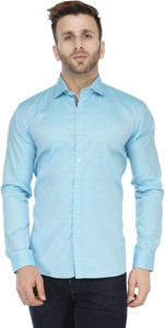 Being Fab Men's Solid Casual Light Blue Shirt