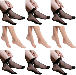 Simon Women's Solid Ankle Length Socks