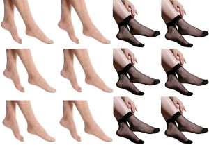 Simon Women's Self Design Ankle Length Socks