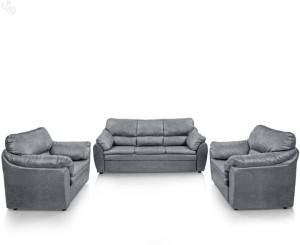 Comfy Sofa Classy Leatherette 3 + 1 + 1 Grey Sofa Set