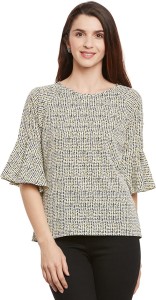Miss Chase Casual 3/4th Sleeve Printed Women's Multicolor Top