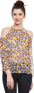 Miss Chase Casual Full Sleeve Floral Print Women's Multicolor Top