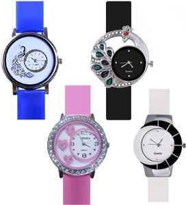 Spinoza Diamond studded letest collaction with beautiful attractive peacock S09P11 Analog Watch - For Women