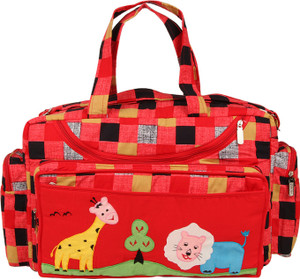 MomToBe Checkered Printed Diaper Bag