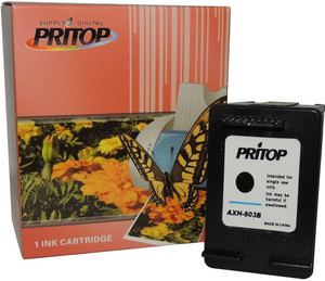 Pritop 803 One Black Ink Cartridge for HP Deskjet 1112 Printer,2131 All-in-One Printer,2132 All-In-One Printer Single Color Ink