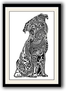 Artifa Doodle Art framed wall painting Canvas 14 inch x 10 inch