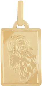 TBZ TheOriginal Aries Horoscope 14kt Yellow Gold Pendant