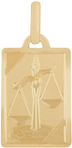 TBZ TheOriginal Libra Horoscope 14kt Yellow Gold Pendant
