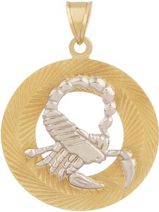 TBZ TheOriginal Scorpio Horoscope 14kt Yellow Gold Pendant