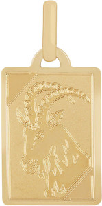 TBZ TheOriginal Capricorn Horoscope 14kt Yellow Gold Pendant