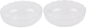 Ezee Party Disposable Lace Round Small Plastic Bowl 20 Pieces Plastic Disposable Bowl Set