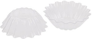 Ezee Party Disposable Tart Shaped Small Plastic Bowl 30 Pieces Plastic Disposable Bowl Set