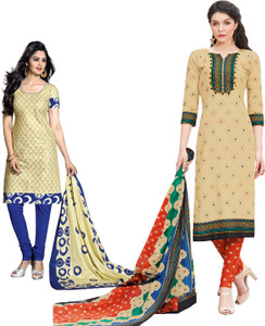 Drapes Cotton Printed Salwar Suit Dupatta Material
