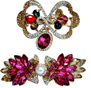 Mansiyaorange Designer Fancy Latest Combo Of Stone Hair Pin Hair Clipmulticolor