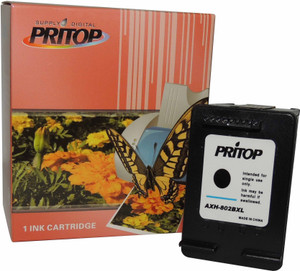 Pritop Pritop 802XL Black inkjet cartridge for HP Deskjet 1000 (J110a) 1050 2000 (J210a) 2050 1050A 2050A 3000 3050 1010, 1510 Office jet 2620 4630 Single Color Ink