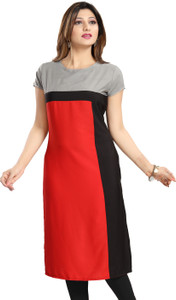 Alc Creations Casual Solid Women S Kurti Red Grey Black Best Price
