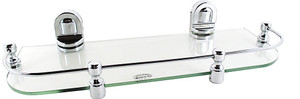 Royal Indian Craft Chrome Brackets 20 by 5 inch New Look Glass Wall Shelf